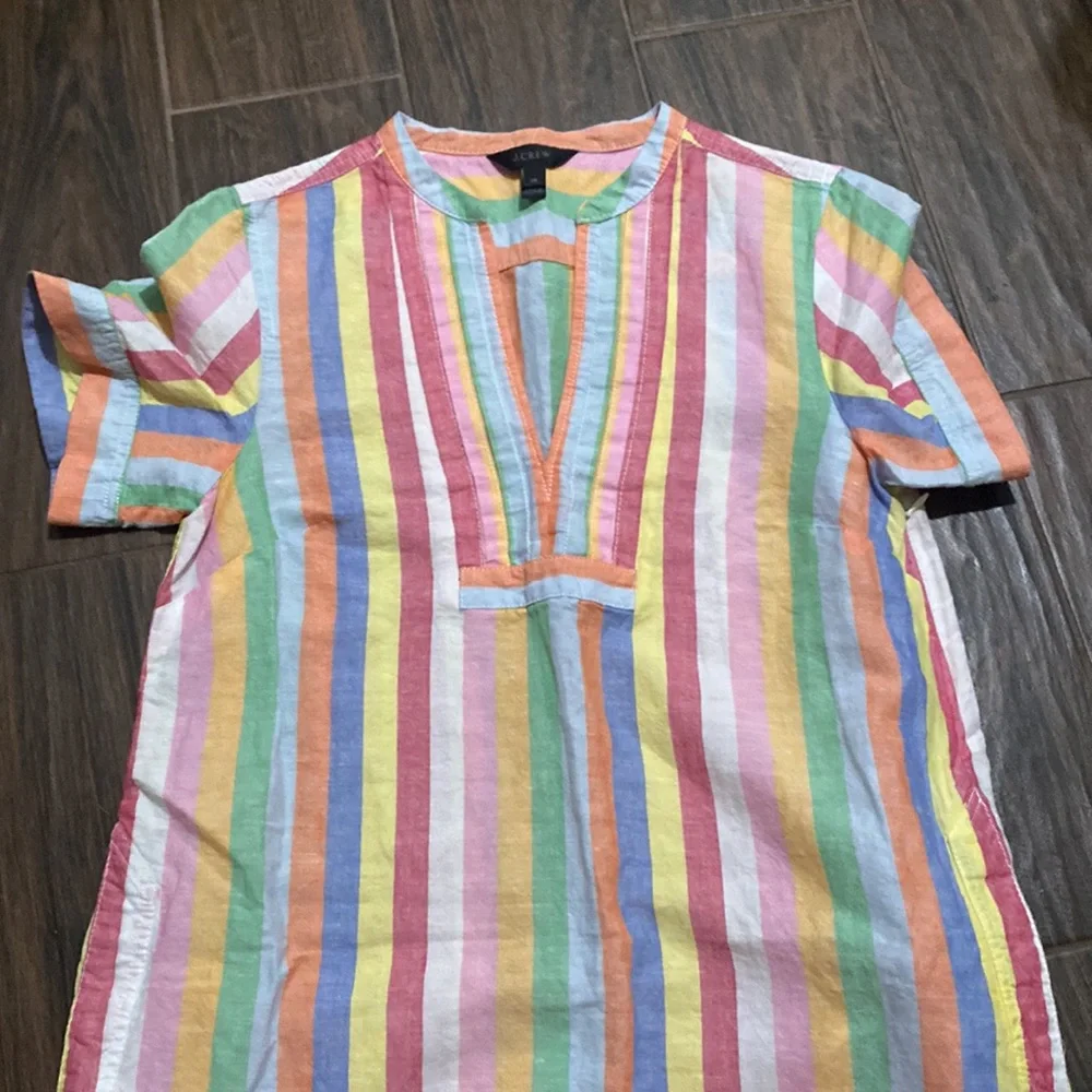 JCrew striped colorful dress